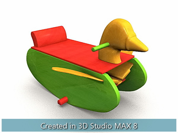 wooden toys cradle house 3d max - Wooden Toys... by I_Megaman_I